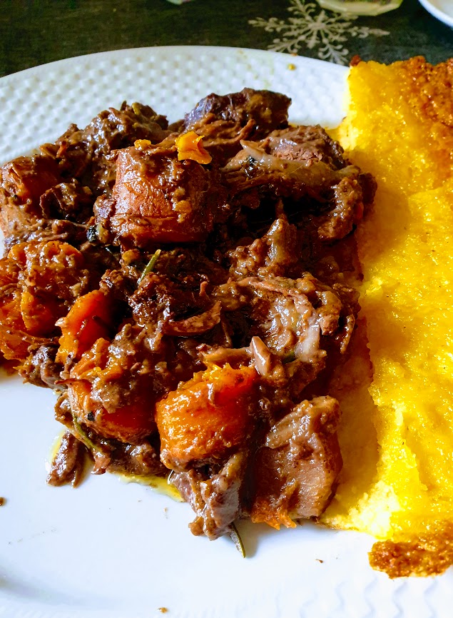 Civet de sanglier avec polenta